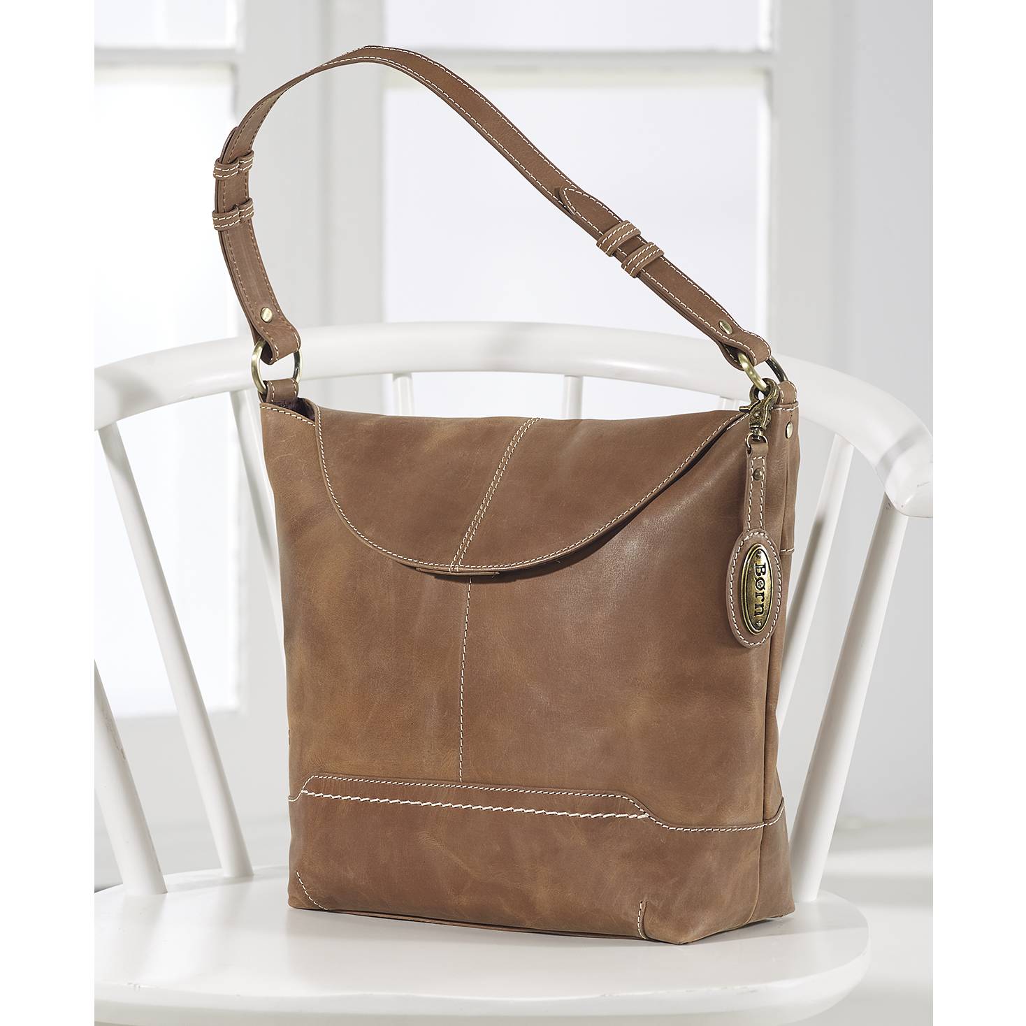Leather Front Flap Hobo Bag by Born® - Northstyle Catalog