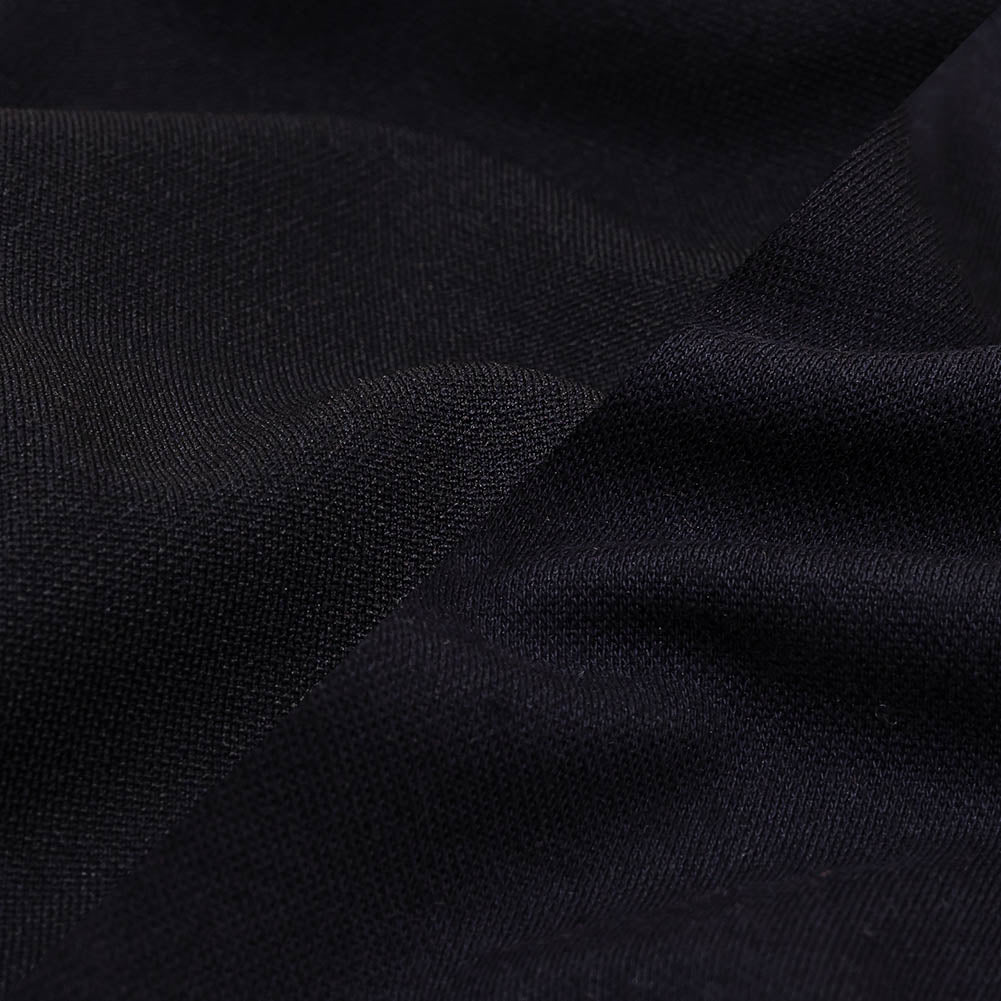 Black and Navy Polyester and Cotton Double Faced Interlock Knit - Joann Fabrics