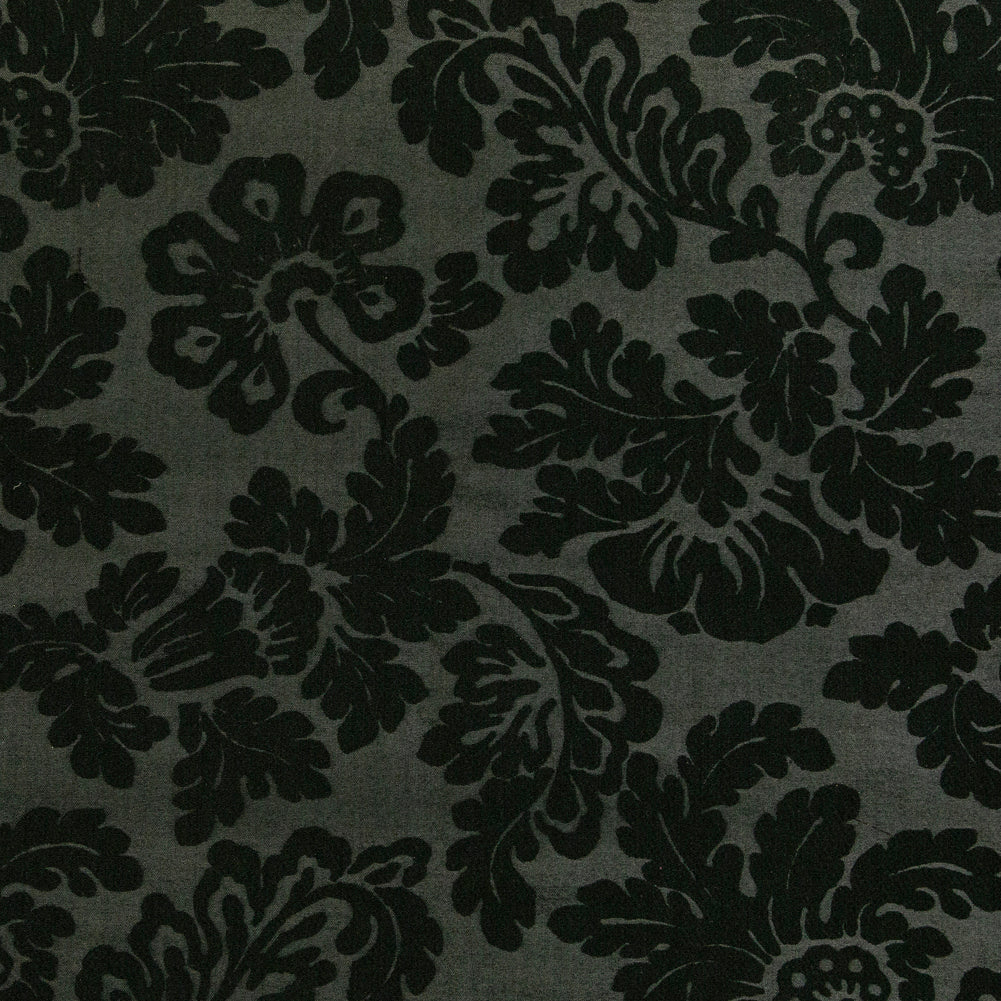 Deep Forest Green Floral Laminated Stretch Polyester Woven - Joann Fabrics