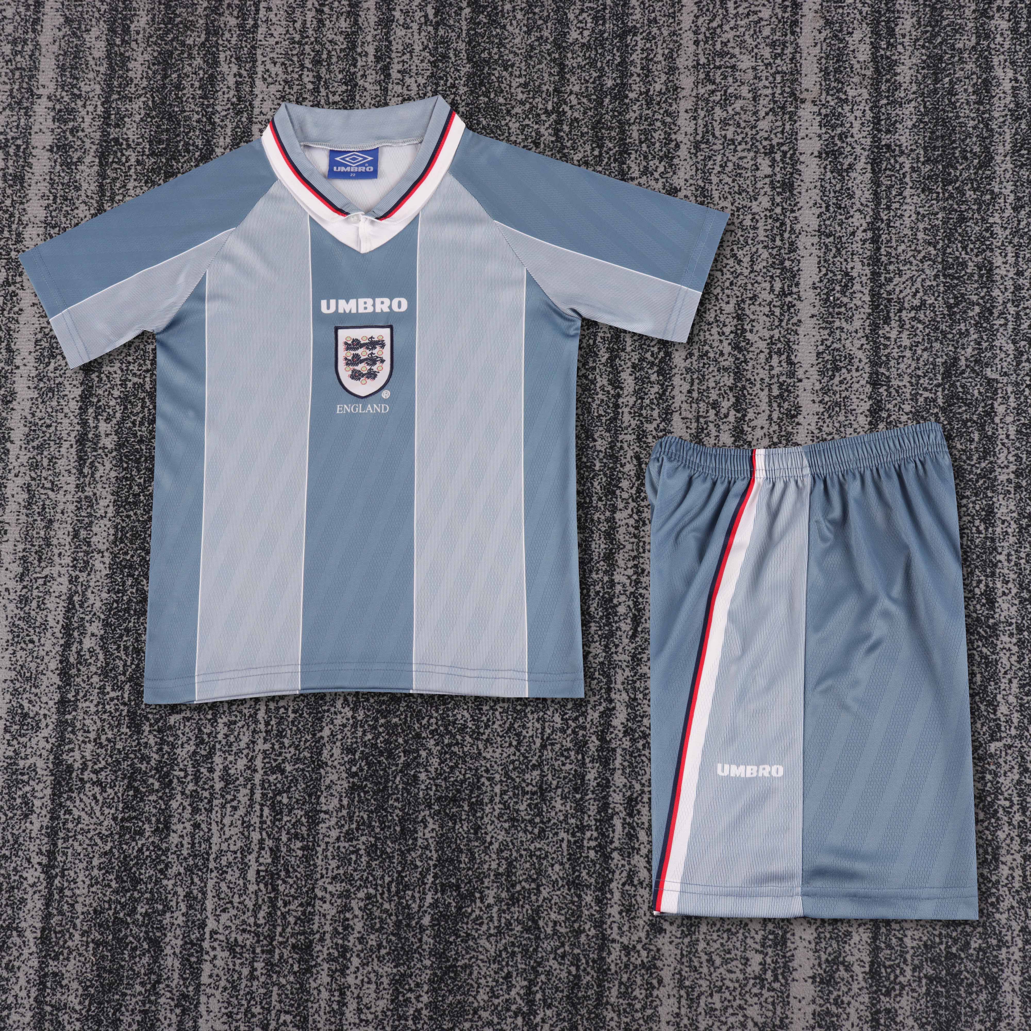 1996 Retro England Away Football Shirt 1:1 Thai Quality Kids Size