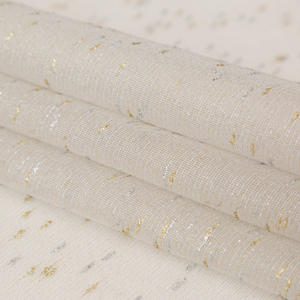 Metallic Gold and Silver Slubbed Scrim - Joann Fabrics