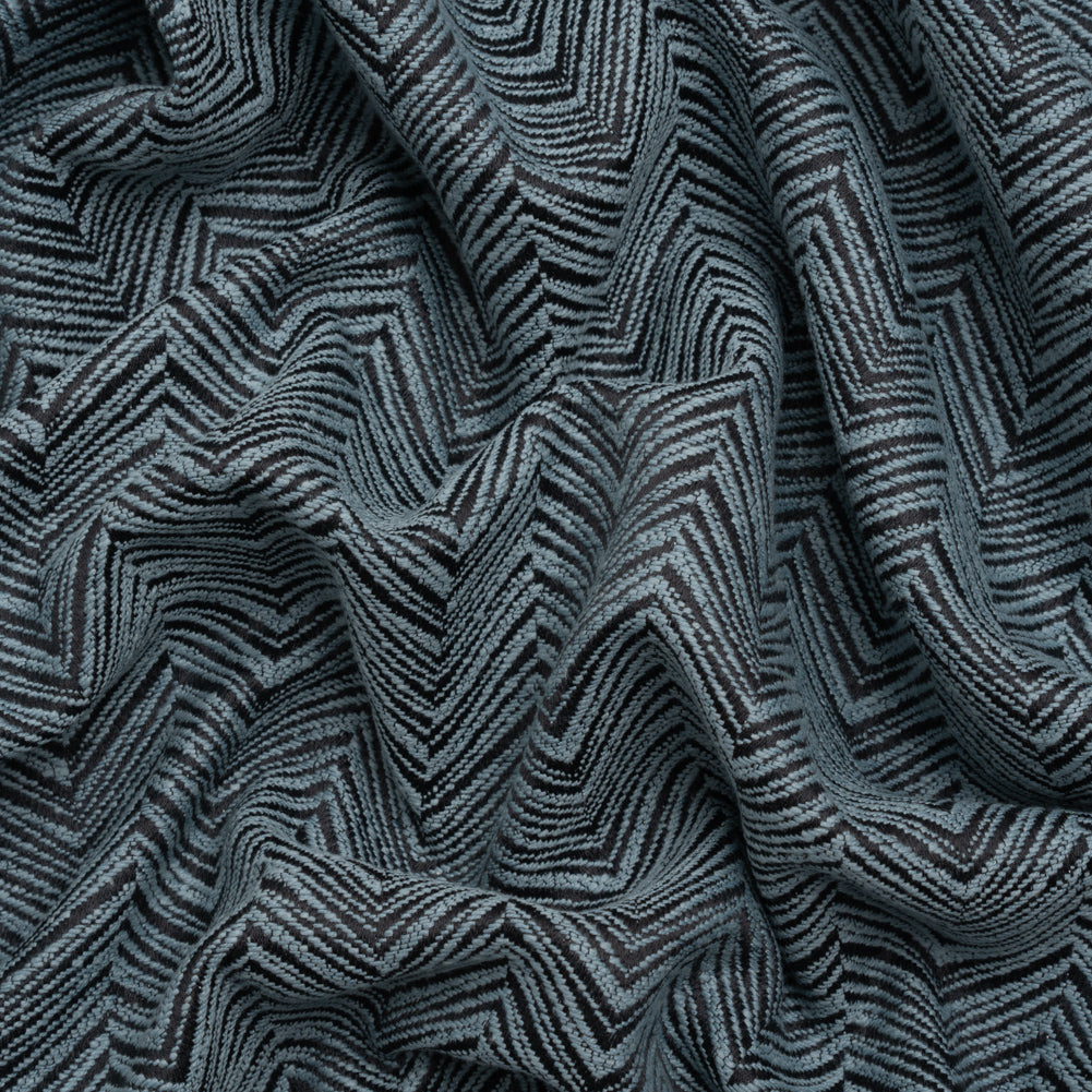 Herringbone Chevrons Recycled Polyester and Cotton Drapery Jacquard - Danube - British Imported - Joann Fabrics