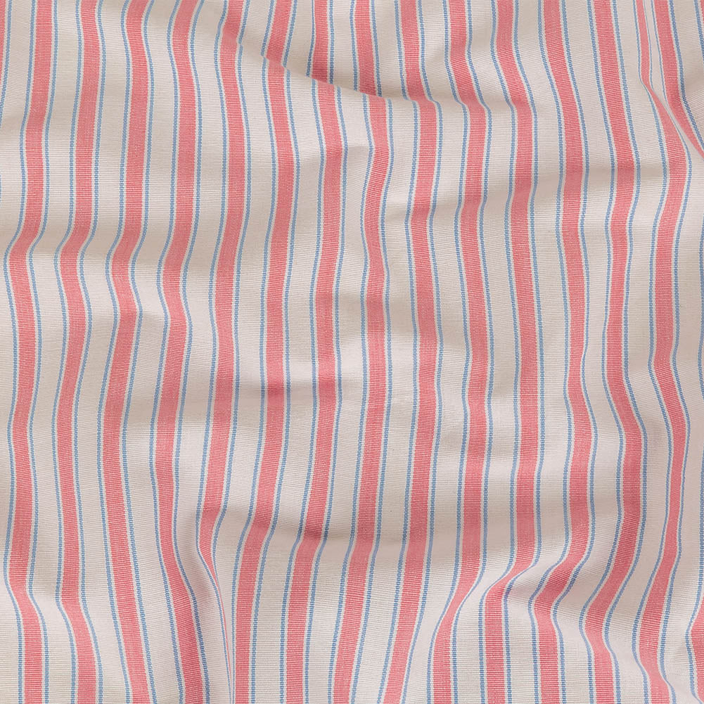 Cotton Candy Pink, Blue and White Striped Handwoven Cotton - Joann Fabrics