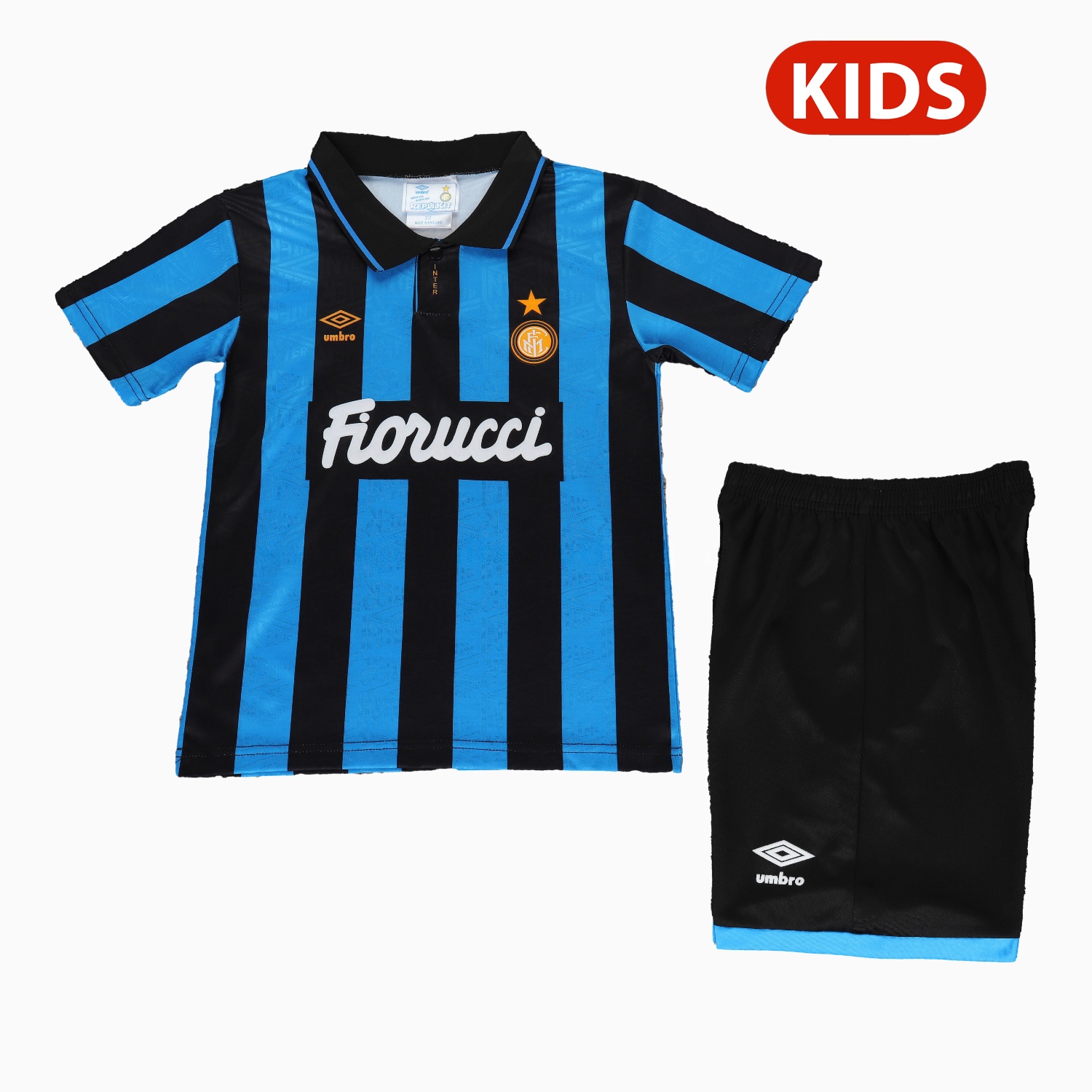 Retro Inter Milan 1992-94 Home Kids Kit - UnitedFutballJersey