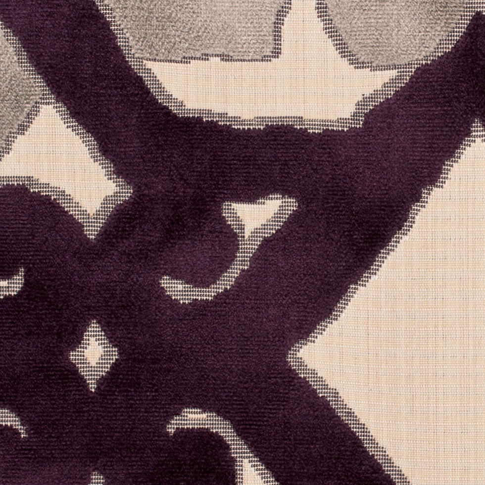 Purple/Beige/Stone Geometric Chenille - Joann Fabrics