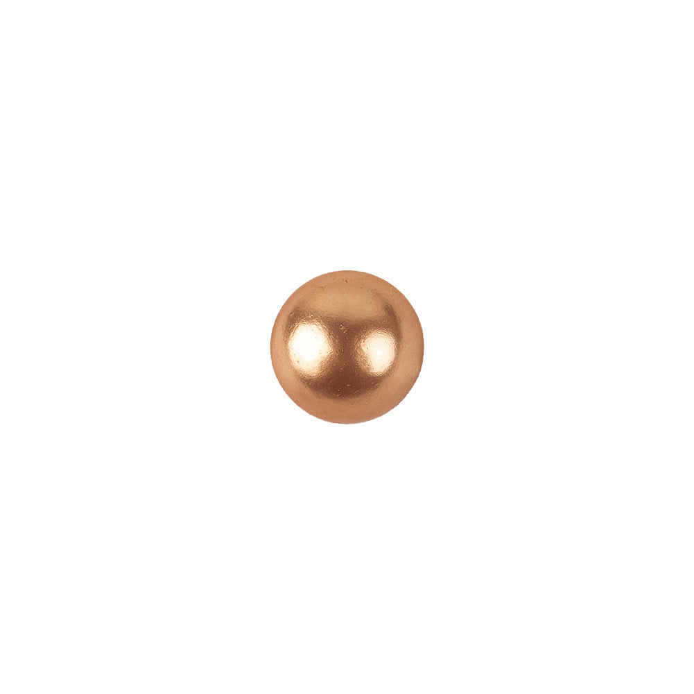 Pearlized Orange and Silver Metal Dome Shaped Shank Back Button - 13L/8mm - Joann Fabrics