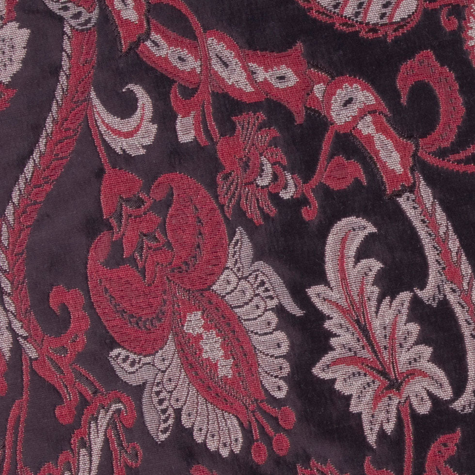 Chocolate/Red/Beige Floral Brocade - Joann Fabrics