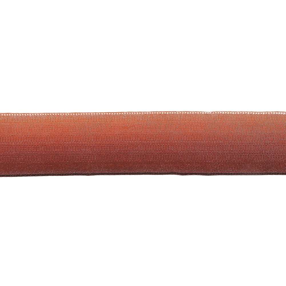 Rust Ombre Wire Edged Ribbon - 0.875