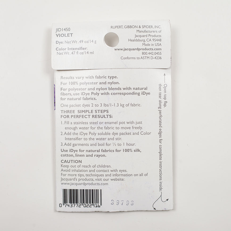 Jacquard iDye Poly Synthetic Fabric Dye - 450 Violet - Joann Fabrics