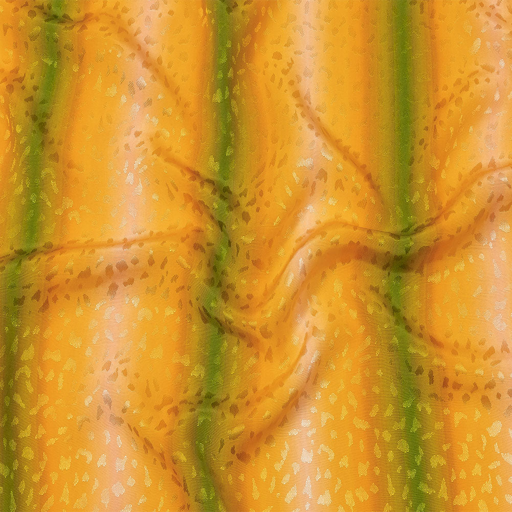 Sustainable Viscose Jacquard - Green and Yellow Gradient Stripes - Marmalade Parade Print - Mood Exclusive Citrus Collection - Joann Fabrics