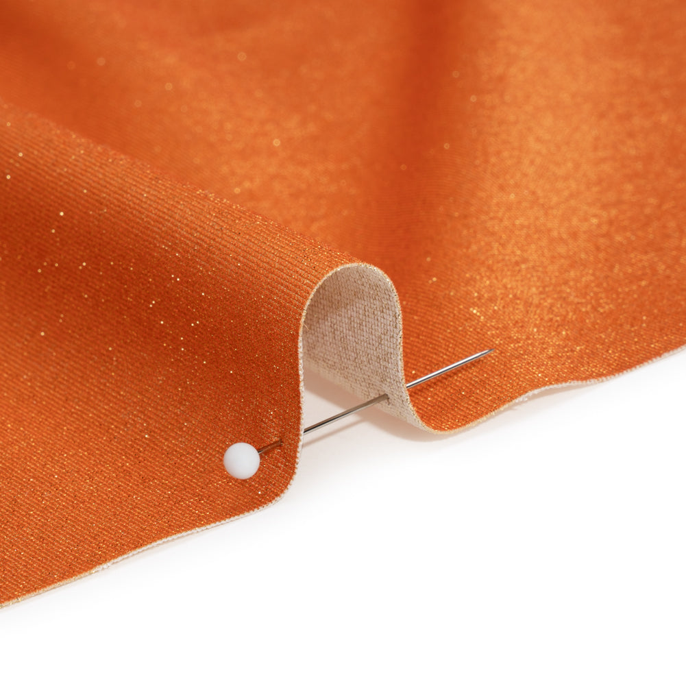 Famous Australian Designer Persimmon, Beige and Metallic Gold Double Face Stretch Polyester Tricot - Joann Fabrics