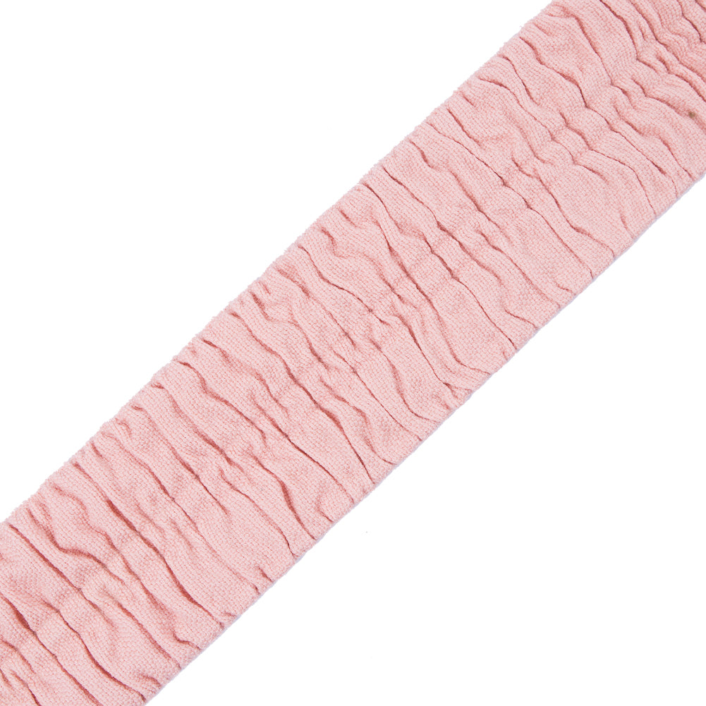 Italian Blush Ruched Stretch Wool Trimming - 2.375