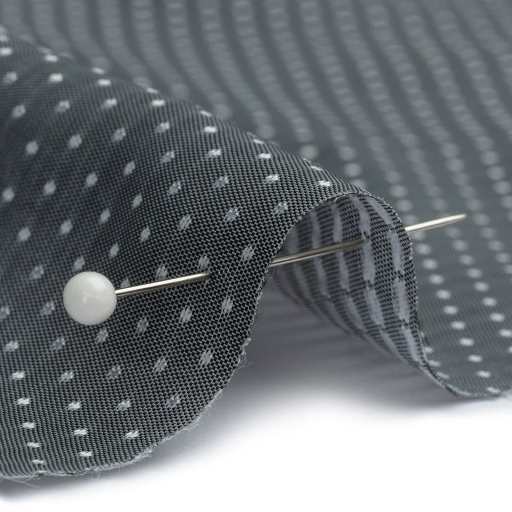 Joseph Abboud Silver and Gray Spots Viscose and Polyester Dobby - Joann Fabrics