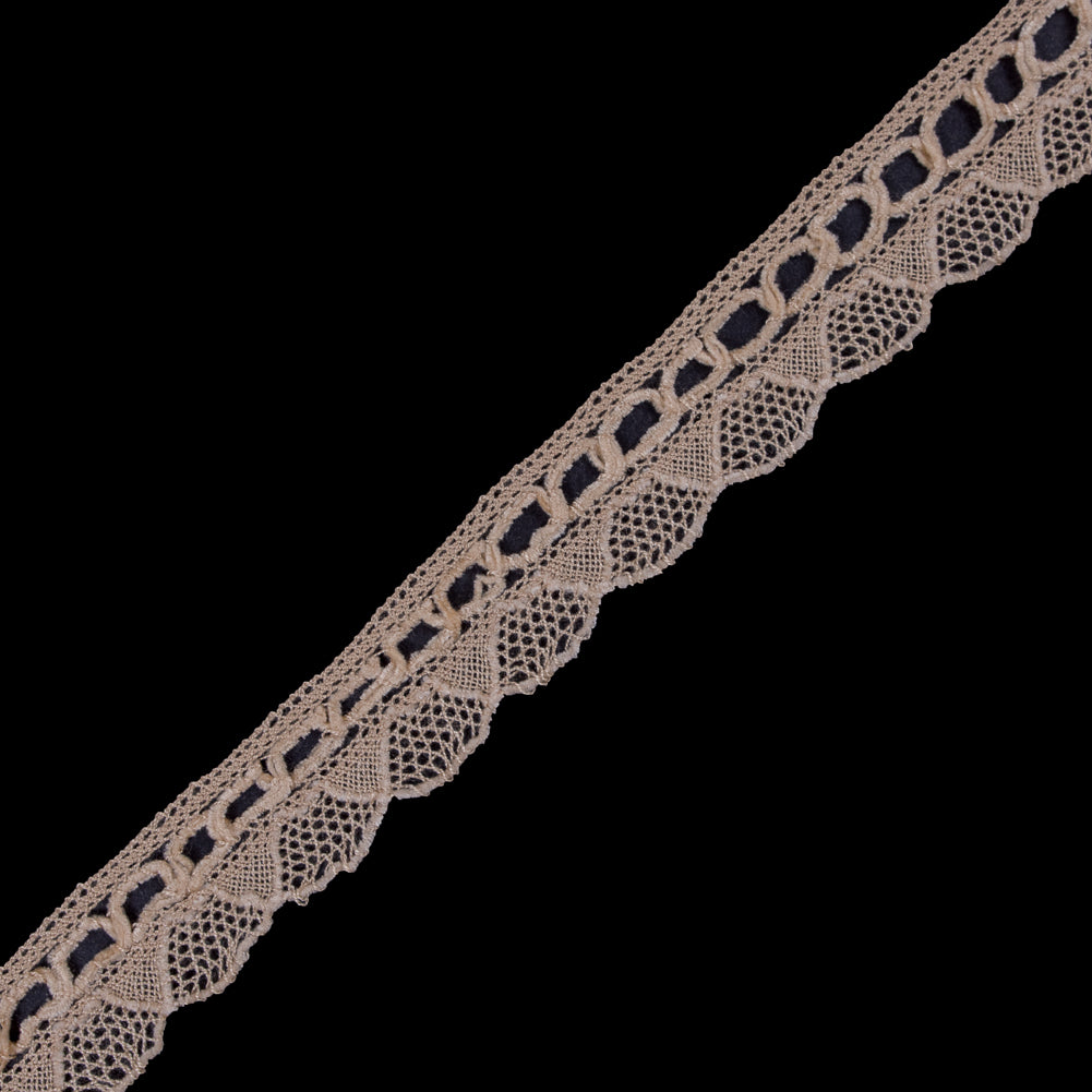 Beige Crochet Chenille Trim - 1.5