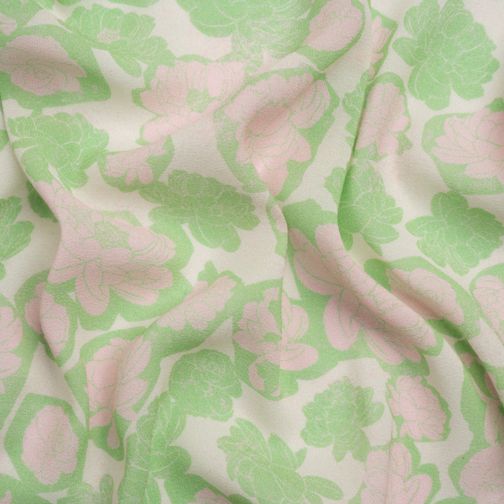 Mood Exclusive Lime Flowering Floor Viscose Georgette - Joann Fabrics