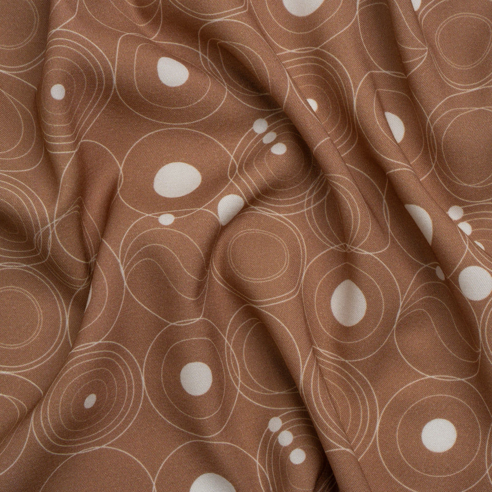 Mood Exclusive Brown Planetary Place Stretch Sustainable Rayon Batiste - Joann Fabrics