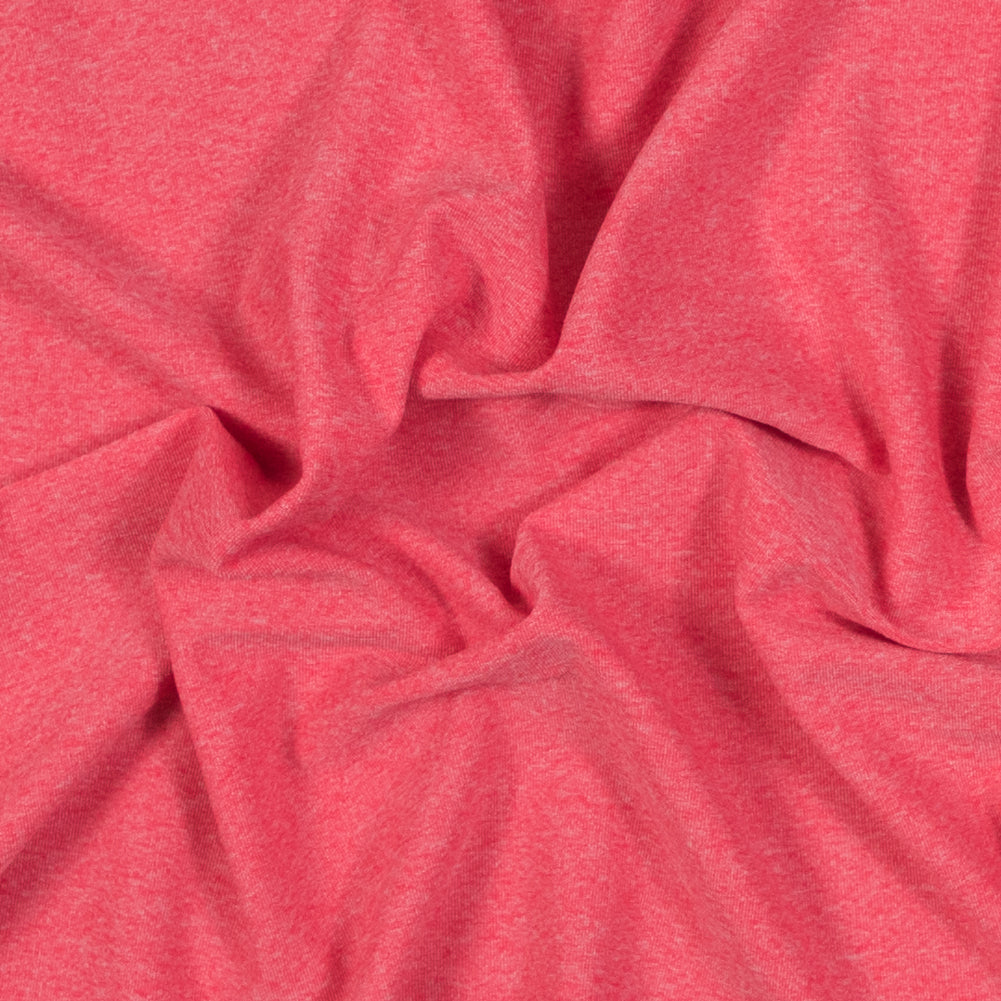 Stretch Performance Jersey - Heathered Neon Coral - Joann Fabrics