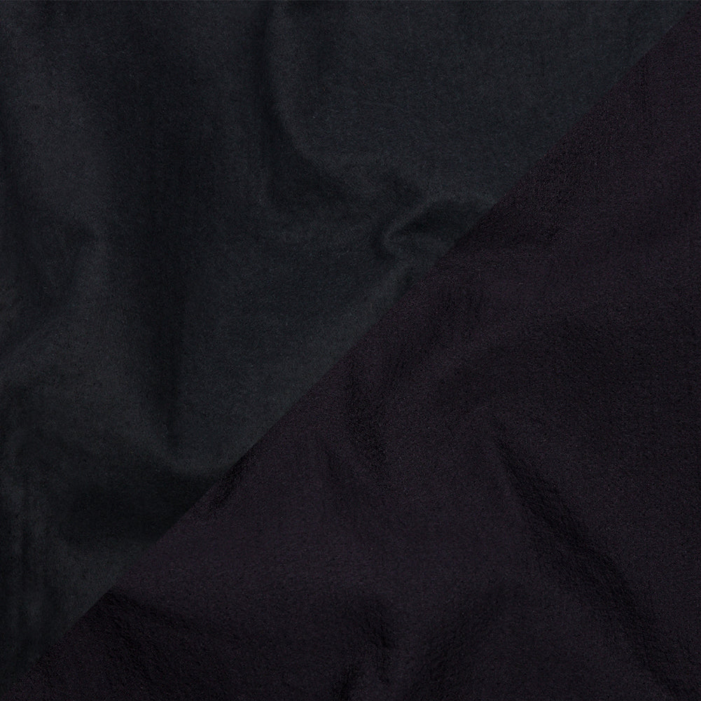 Navy Textured Polyester Woven Bonded to Gray Brushed Cotton Coating - Joann Fabrics