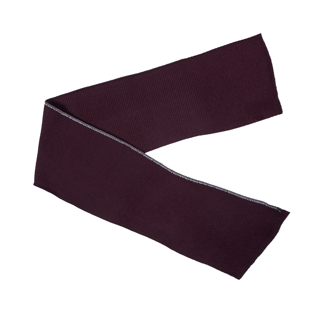Dark Maroon Heavy Rib Knit Trim - 7