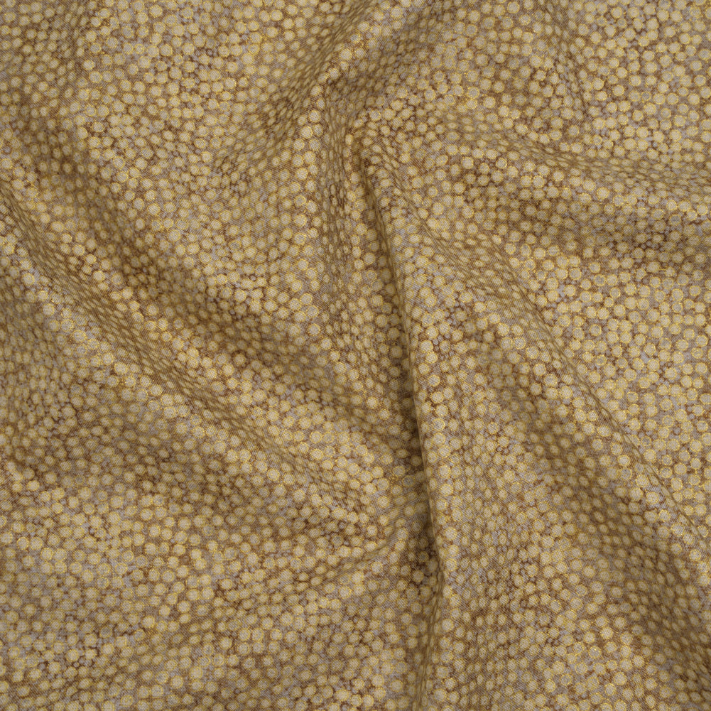 Metallic Printed Quilting Cotton by Northcott - Desert Sand Tiny Dots - Shimmer Collection - Joann Fabrics