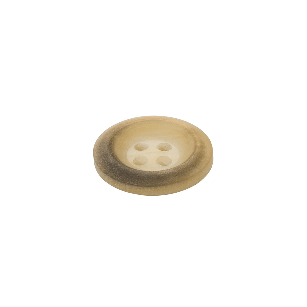 Rolled Rim 4-Hole Plastic Button - Beige and Taupe Iridescent - 24L/15mm - Joann Fabrics