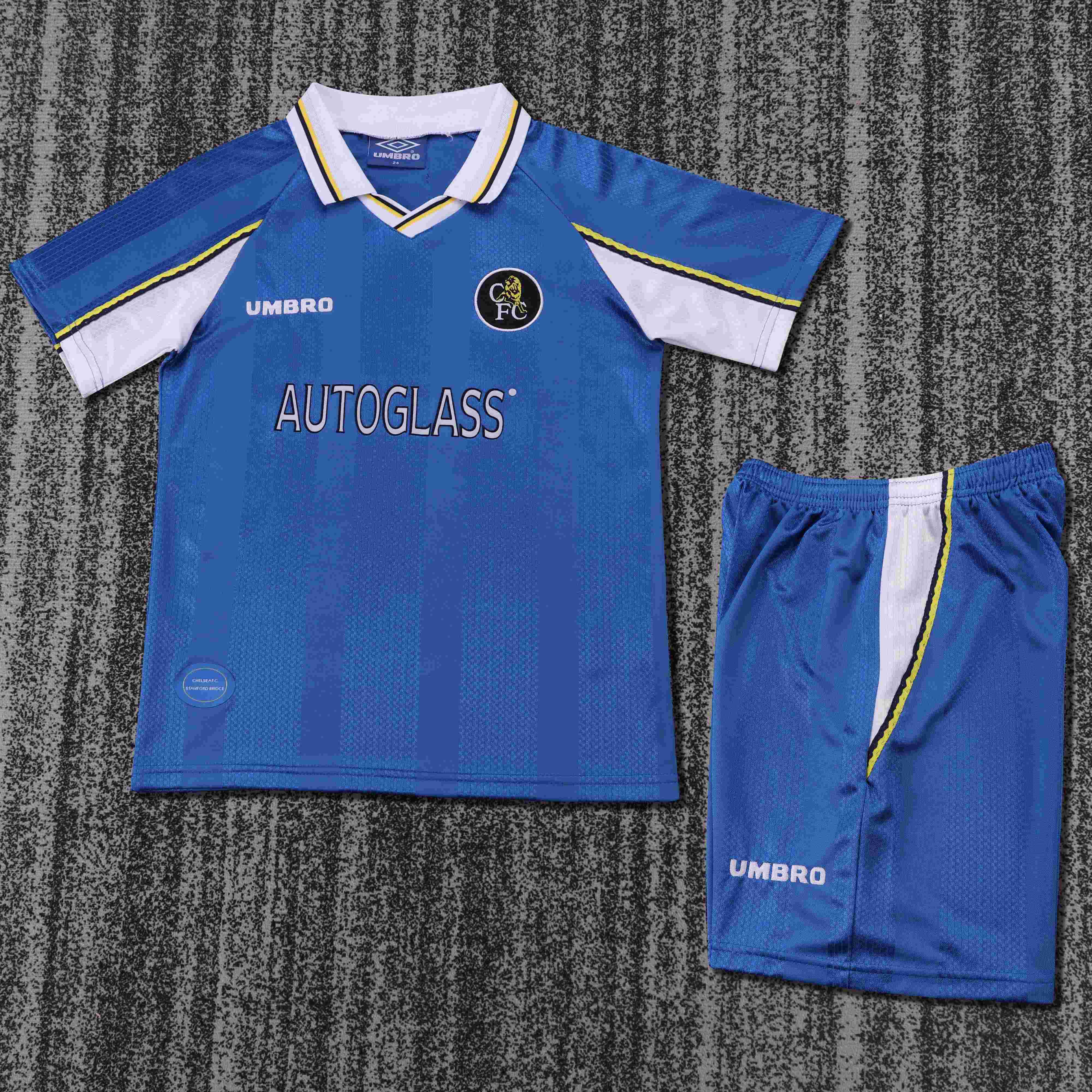 1997-1999 Retro Chelsea Home Football Jersey 1:1 Thai Quality Kids Size
