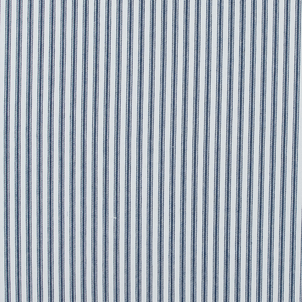 Ruth Navy and White Ticking Striped Cotton Twill - Joann Fabrics