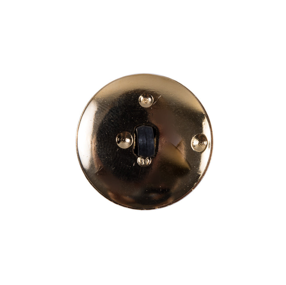 Italian Black and Gold Plastic Shank-Back Button - 30L/19mm - Joann Fabrics