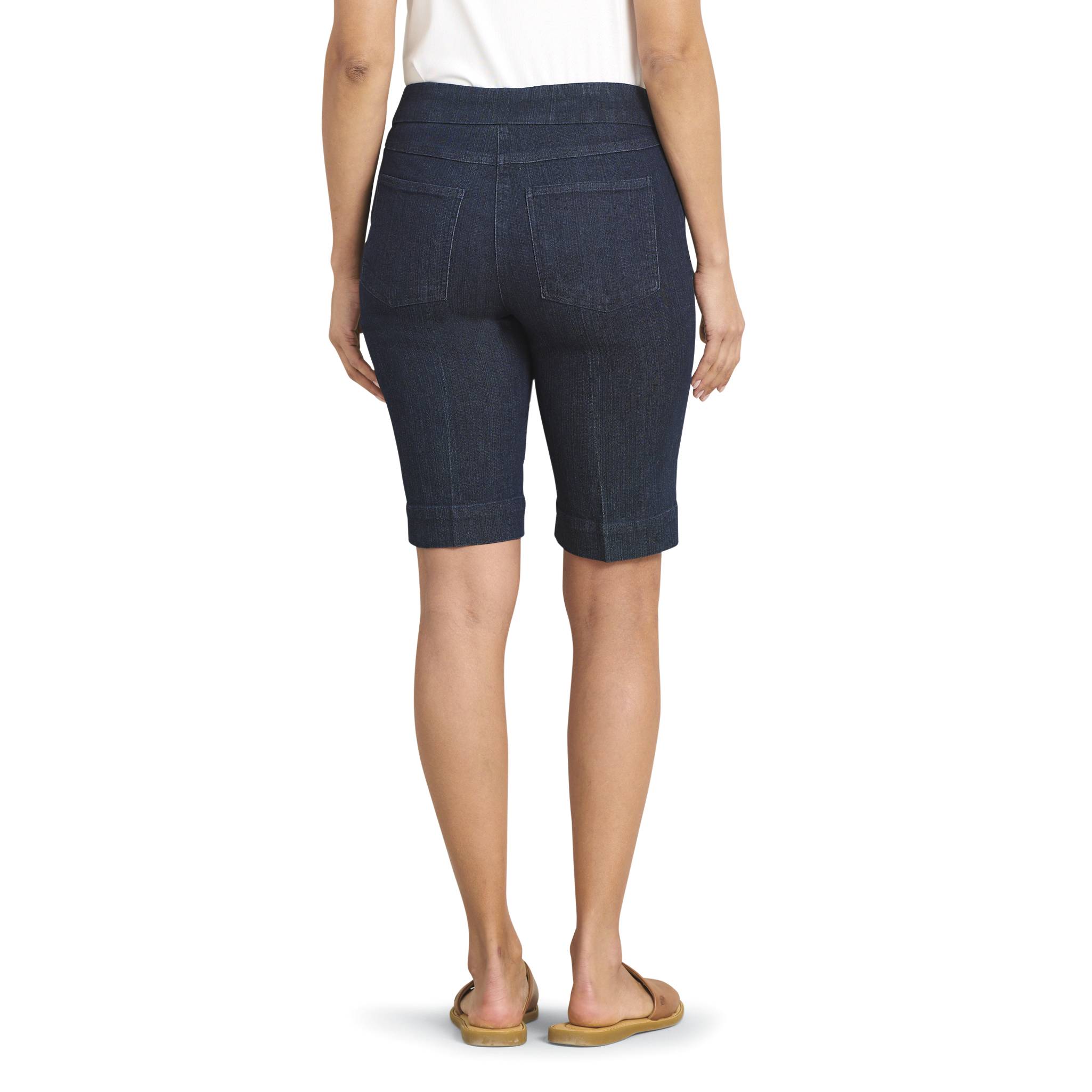 Solid Slim-Sation® Bermuda Shorts, 5 Pockets, Tummy Control - Northstyle Catalog