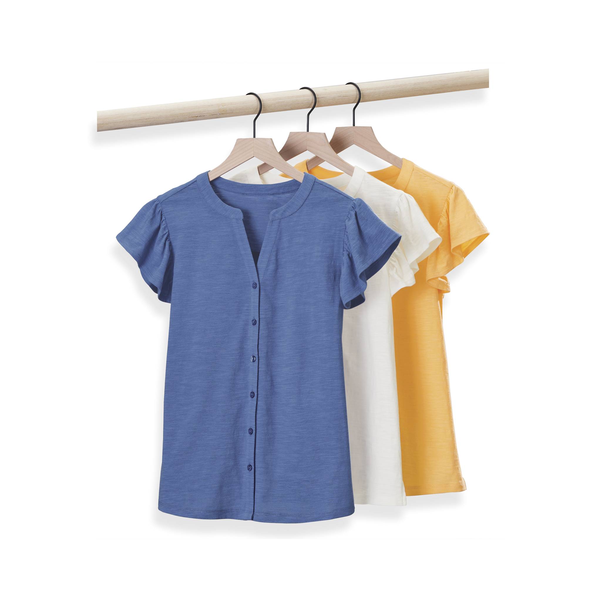 Ruffle Sleeve Knit Top - Northstyle Catalog