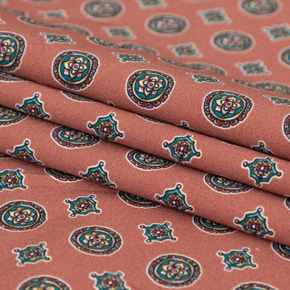 Stretch Cotton Sateen - Rose Taupe Medallions - Peaceful Ease Print - Mood Exclusive Kenko Collection - Joann Fabrics