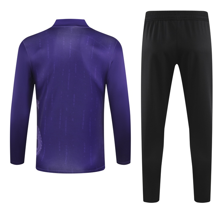 2024/2025 Real Madrid Royal Purple Special Edition Half-Pull Training Suit Football Shirt 1:1 Thai Quality Set