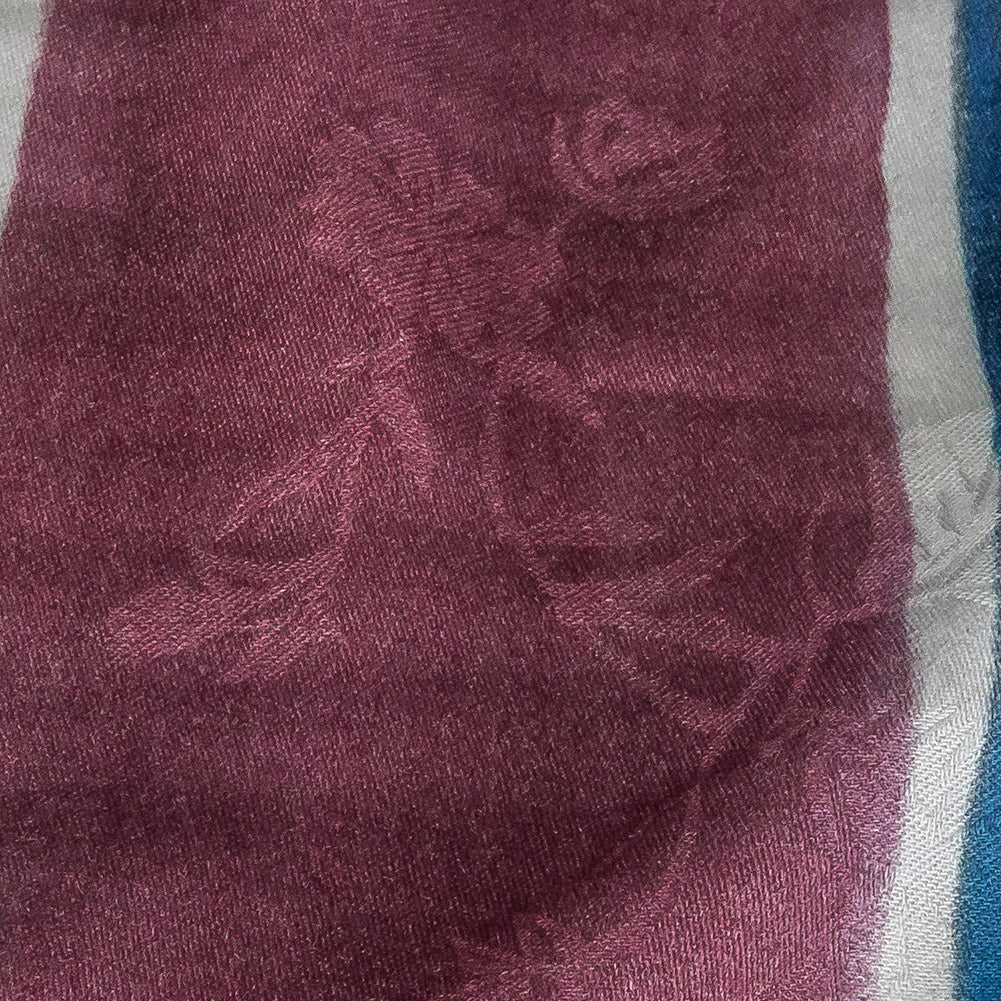Flowery Viscose Jacquard Print - Purple, Blue and White Stripes - Mood Exclusive Morning Blinds - Joann Fabrics