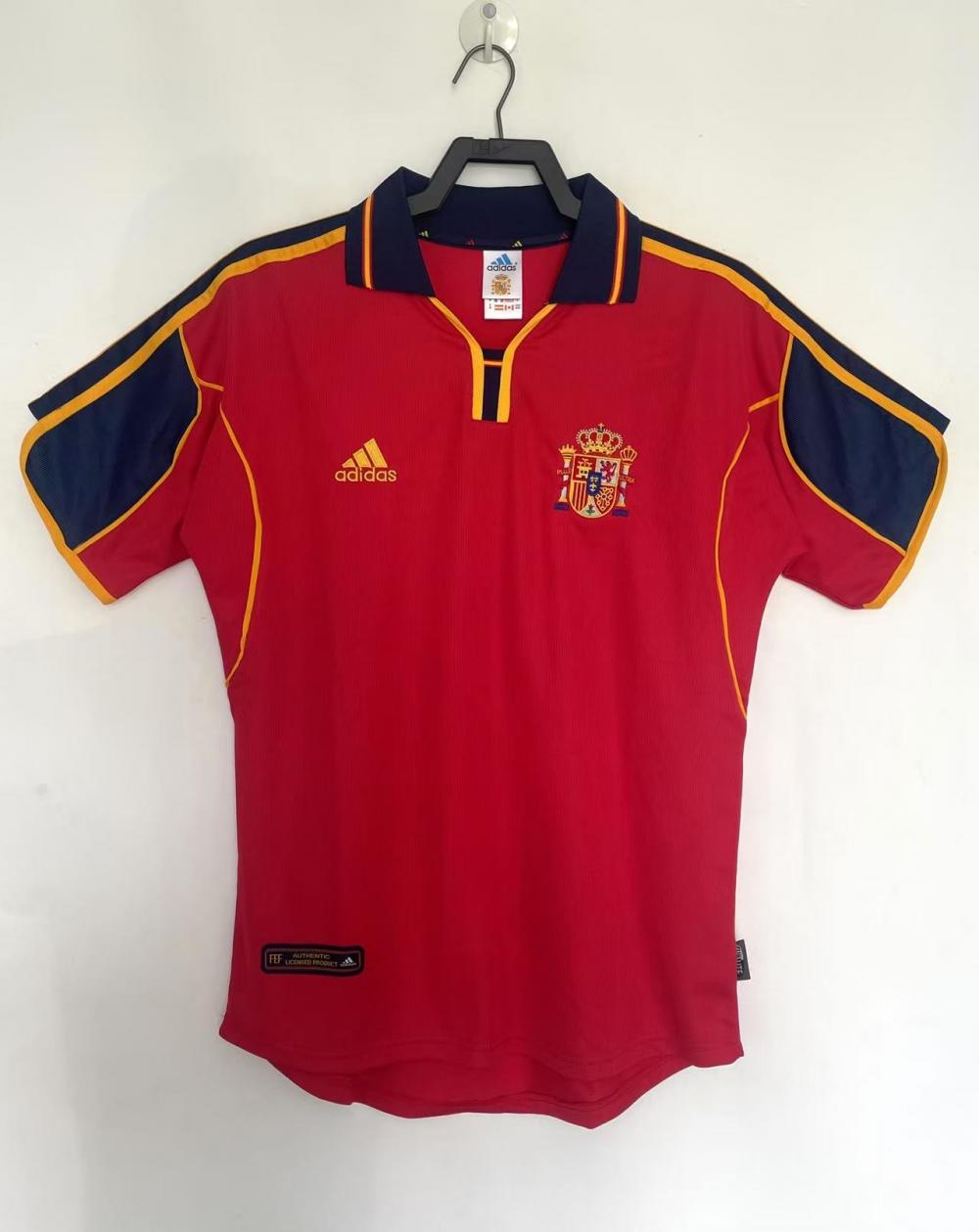2000 Retro Spain Home Soccer Shirt 1:1 Thai Quality