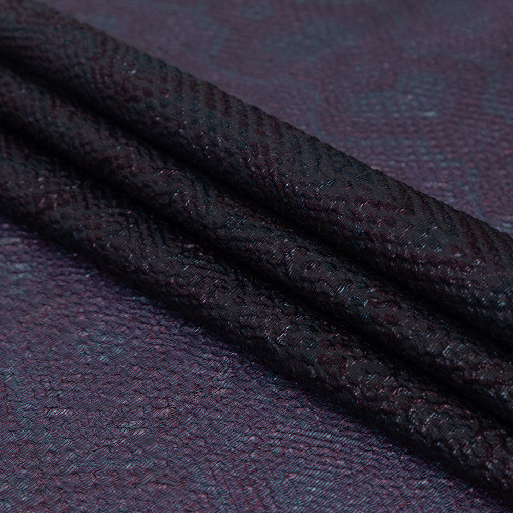 Metallic Purple and Blue Striped Bubble Wrap Organza Brocade - Joann Fabrics