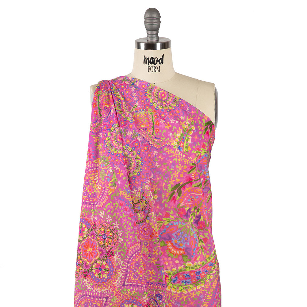 Cotton Voile - Pink Paisley - Amsterdam Market Print - Mood Exclusive Gisele Collection - Joann Fabrics