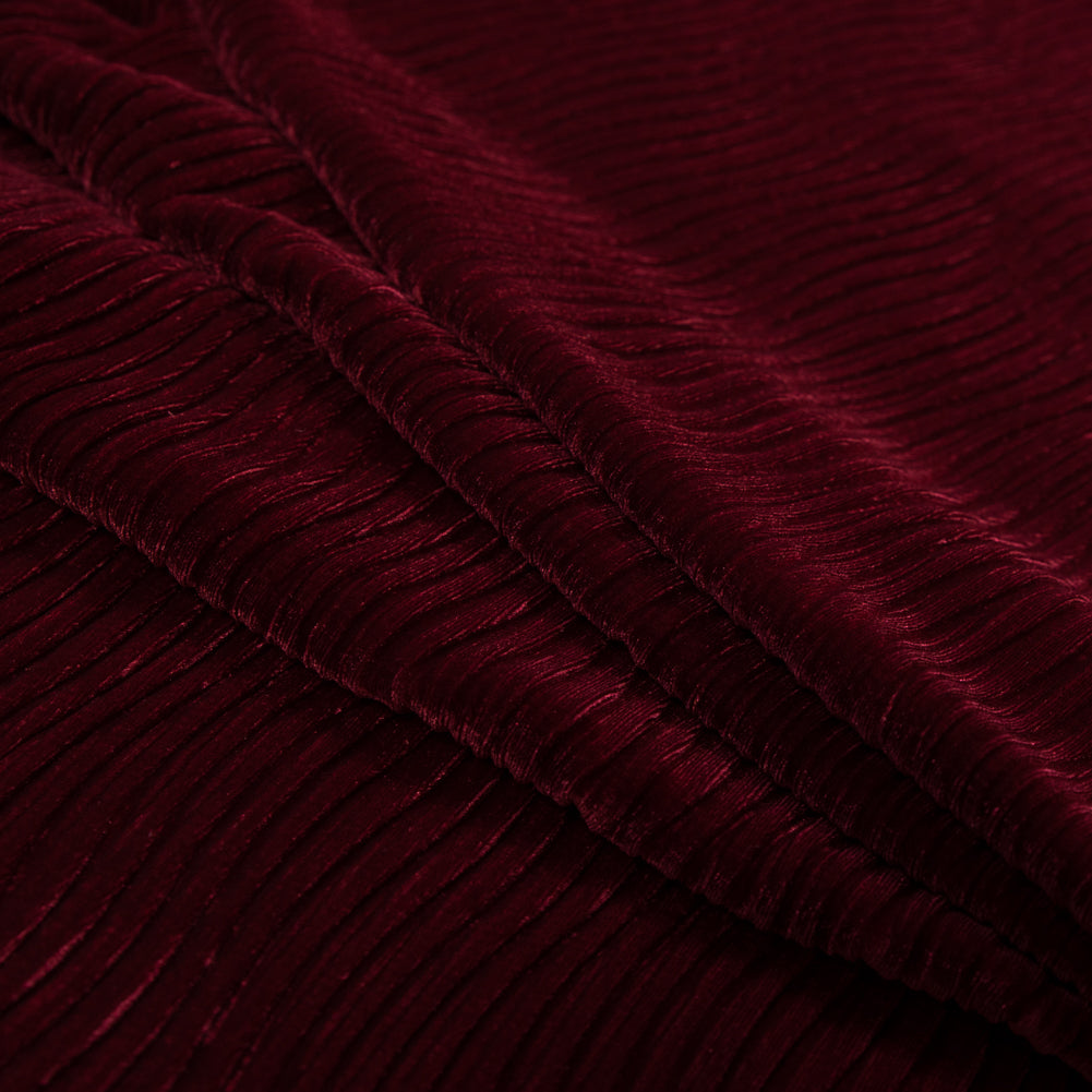 Wavy Crinkled Velour - Ski Patrol Red - Yvonne Collection - Joann Fabrics