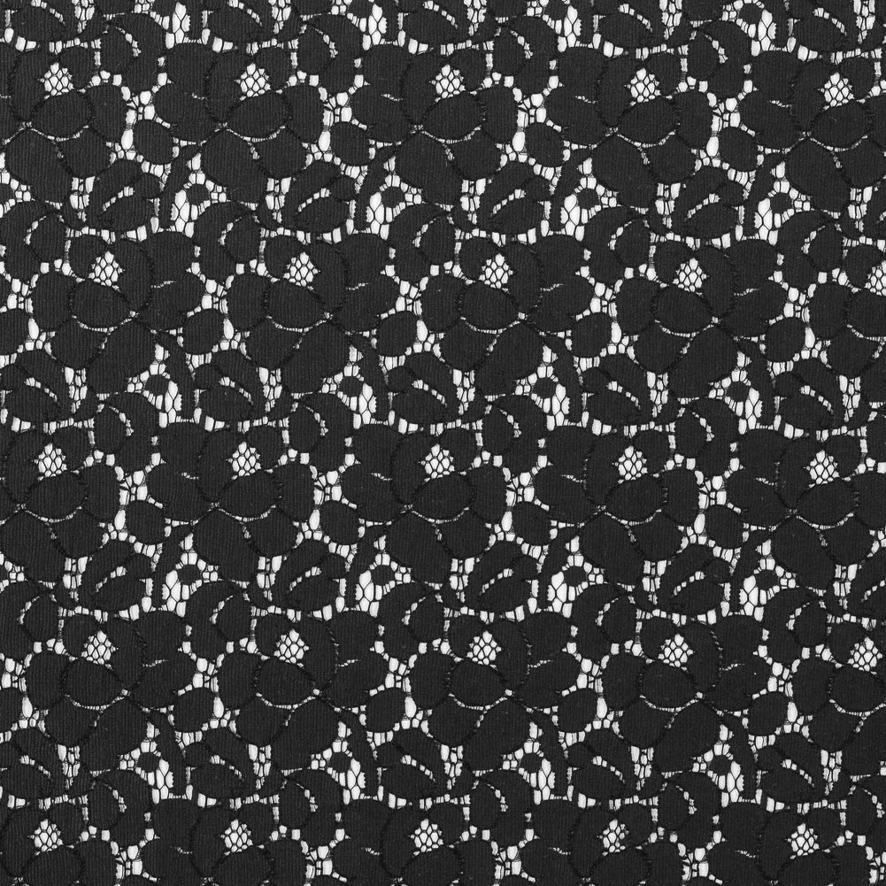 Graystone and Navy Floral Cotton Lace - Joann Fabrics