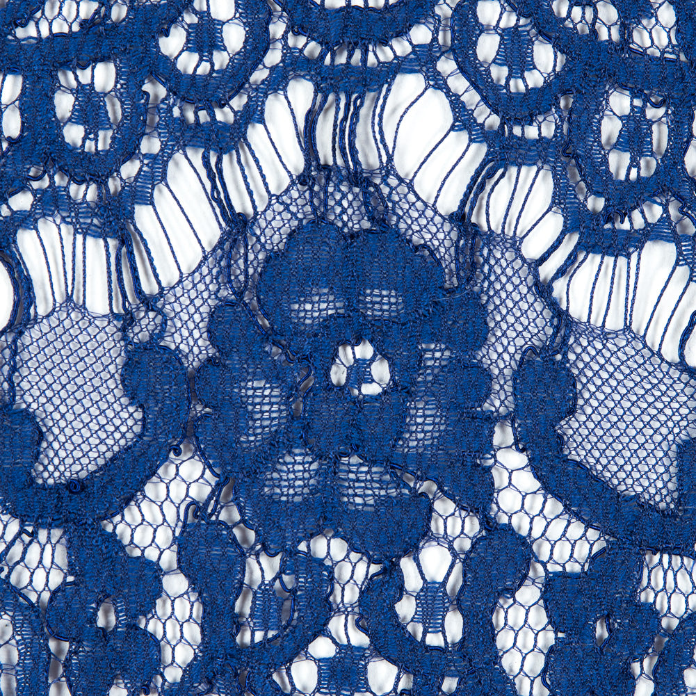 Stretch Corded Lace by Jay Godfrey - Mazarine Blue Floral Scallops - Joann Fabrics