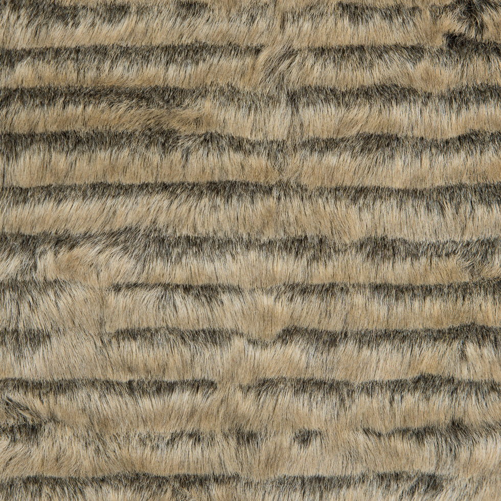 Beige/Gray Striped Faux Fur - Joann Fabrics