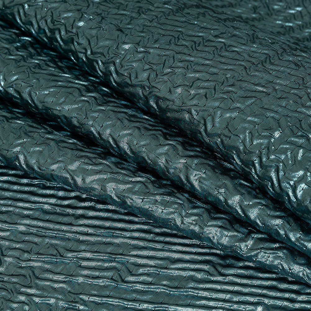Capella Metallic Space Cadet Wavy Luxury Brocade - Joann Fabrics