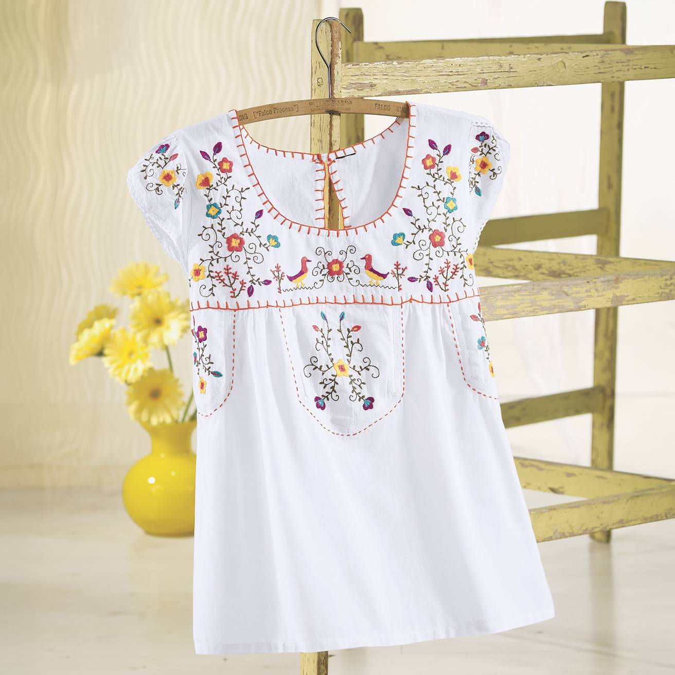Embroidered Peasant Top - Northstyle Catalog