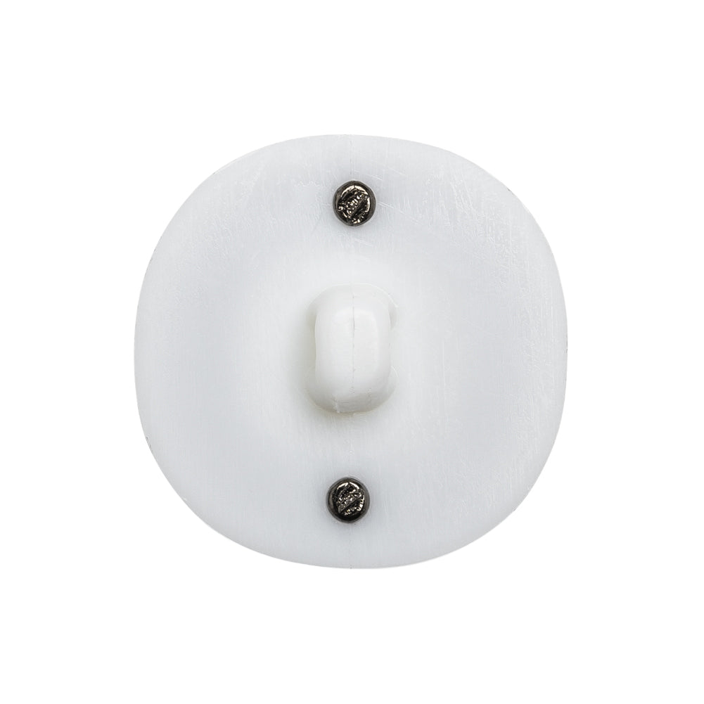 2-Piece Plastic Shank Back Button - White and Gunmetal - 40L/25.5mm - Joann Fabrics