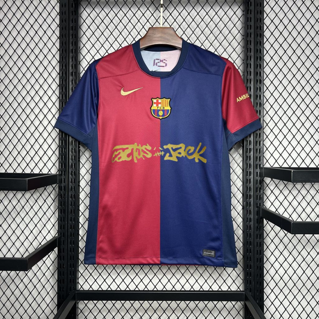 2024/2025  Barcelona x Travis Scott Collab Home Football Shirt 1:1 Thai Quality