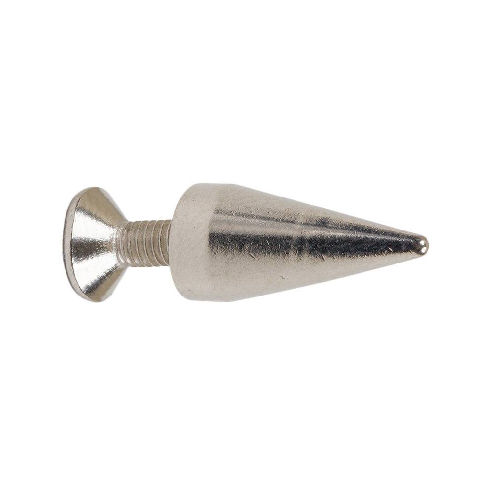 Nickel Thin Cone Spike with Screw - 9/16