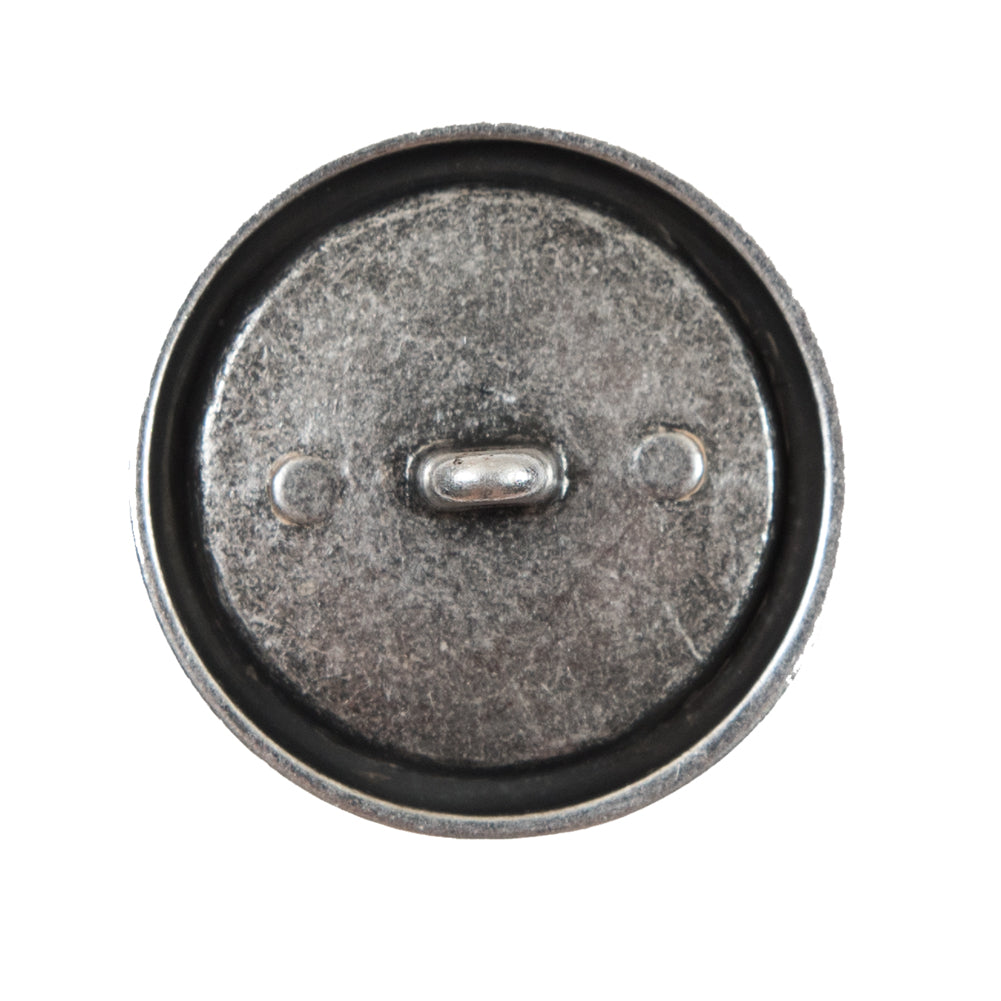Italian Gray and Silver Crest Metal Button - 44L/28mm - Joann Fabrics