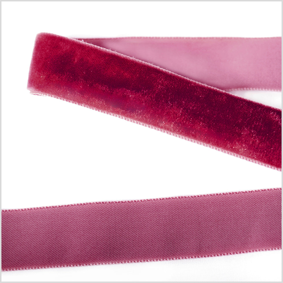 Single Faced Velvet Ribbon Made in Italy - 7/8