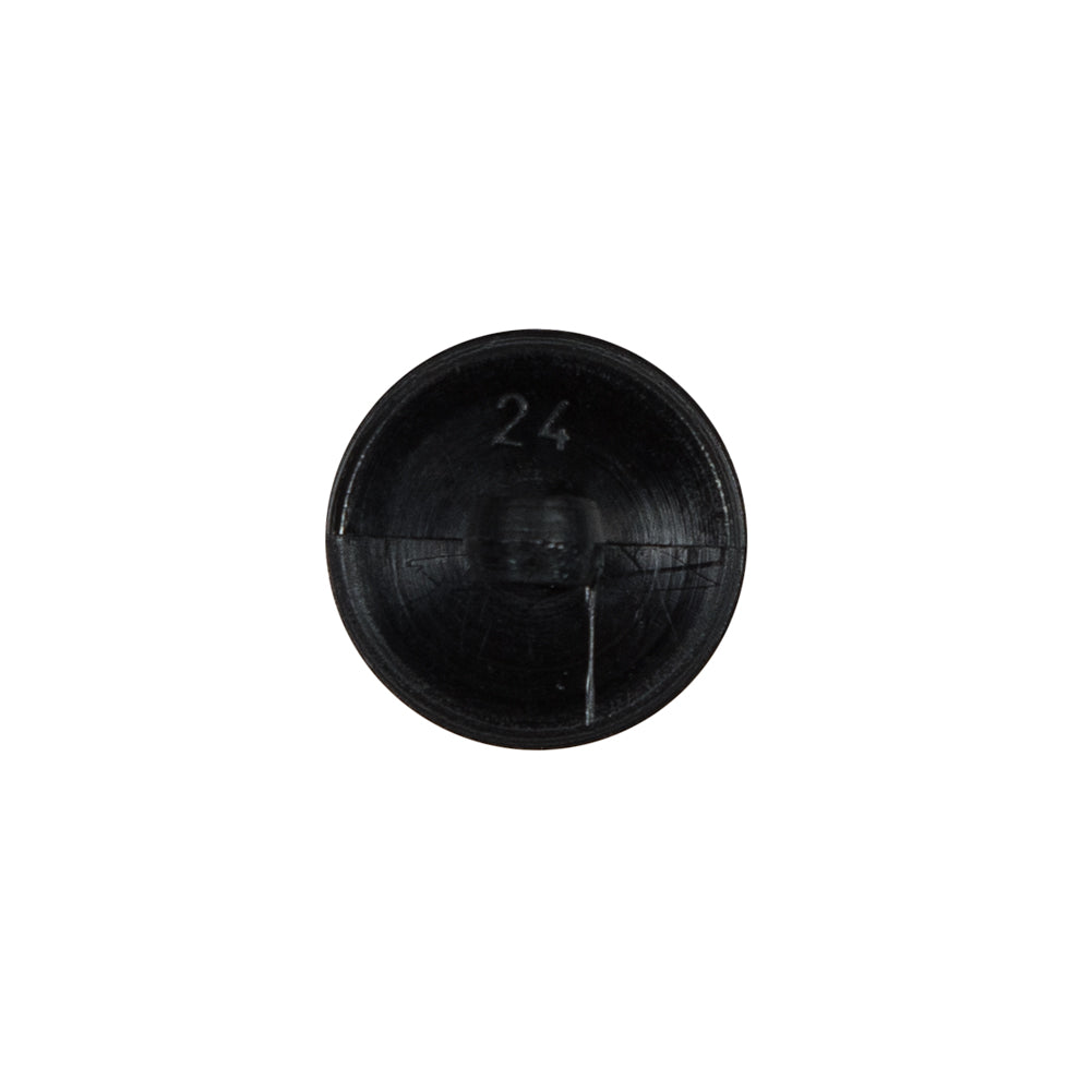 Italian Black Floral Nylon Button with Rhinestone Center - 24L/15mm - Joann Fabrics