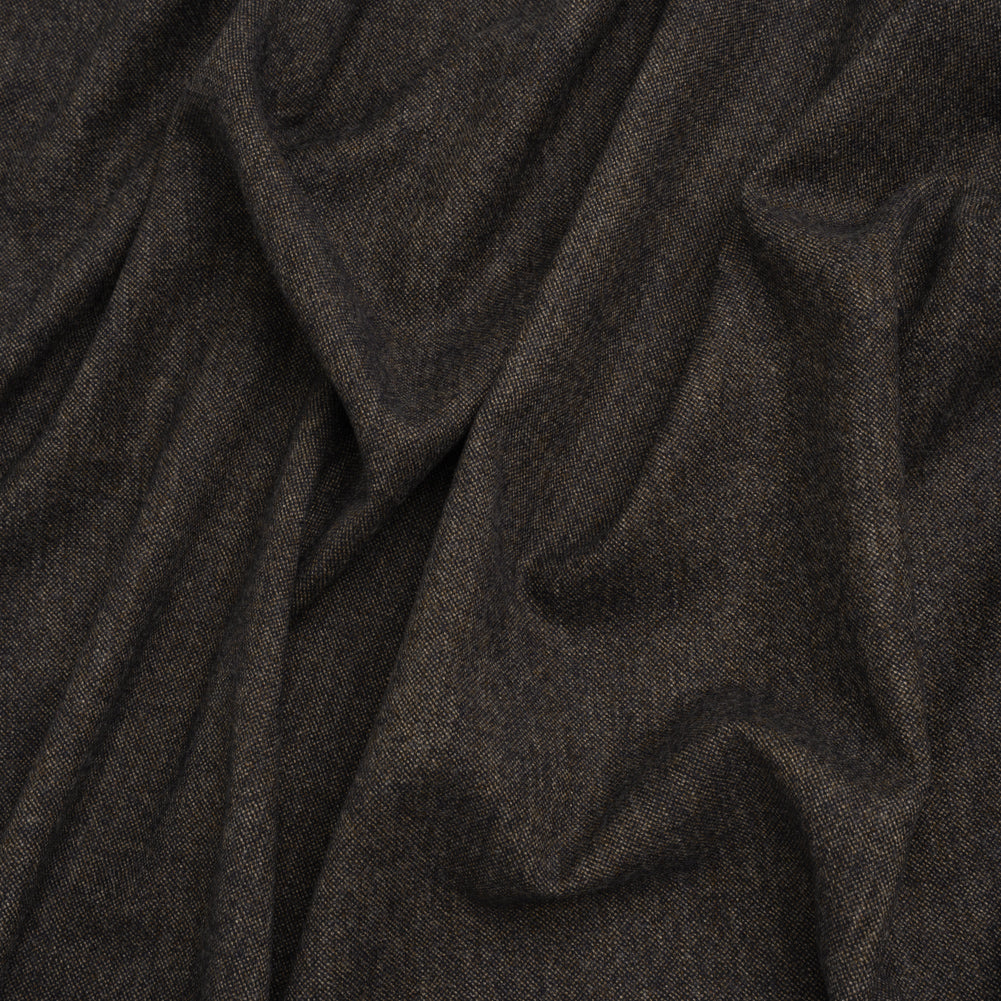 Stretch Wool Blend Flannel Suiting - Navy Blue and Brown Heathered - Joann Fabrics