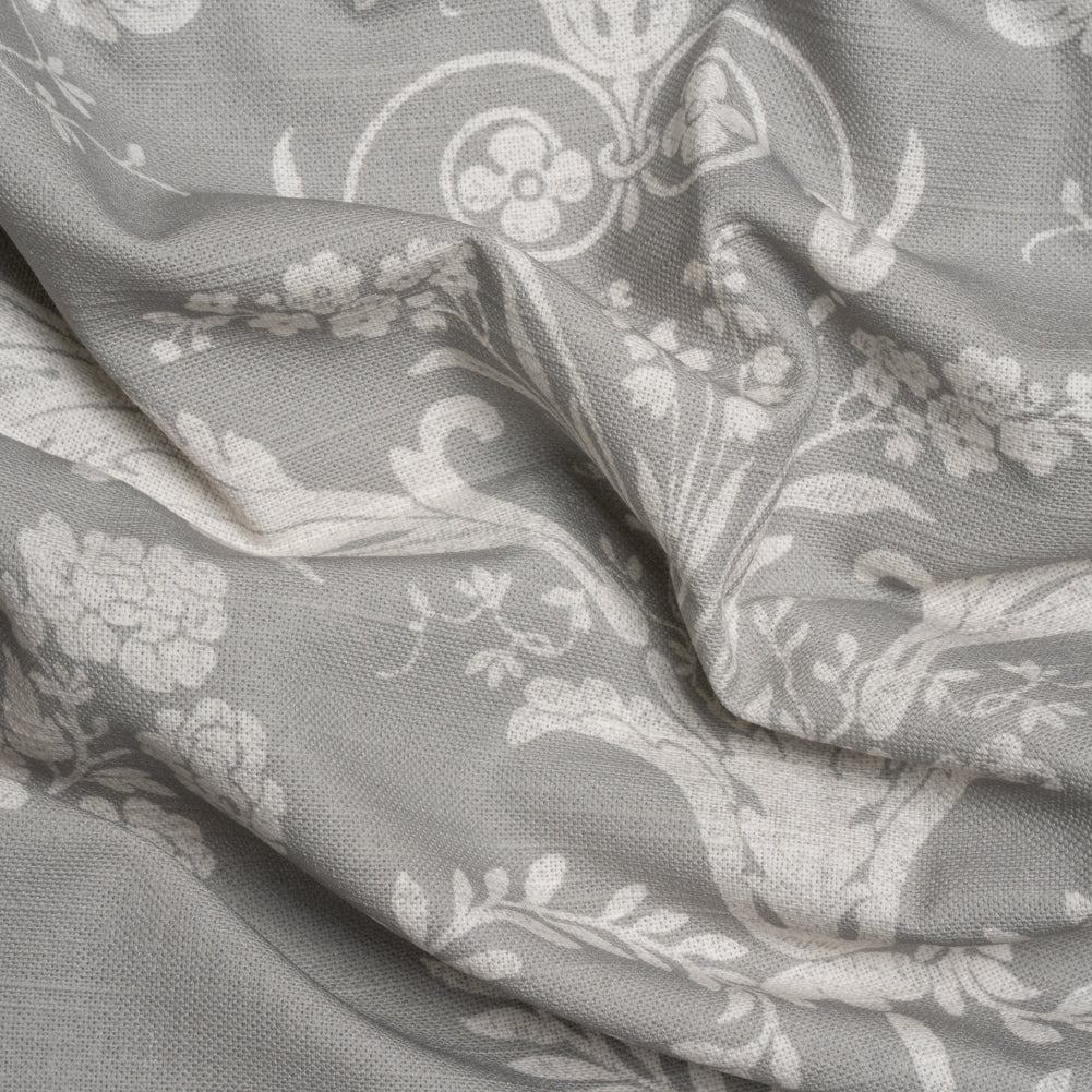 Cotton Canvas Print - Steel Scrolls and Leaves - British Imported - Joann Fabrics